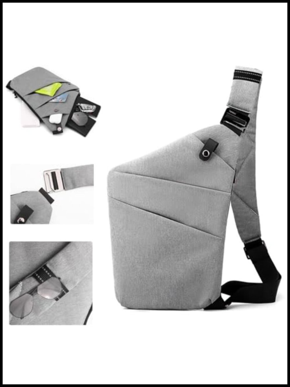 Anti Theft Crossbody Travel Bag Waterproof Sling Shoulder Purse Unisex
